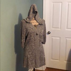 Hooded grey sweater